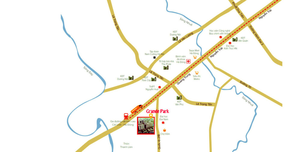 Vị trí dự án chung cư Grande Park Phú Lãm