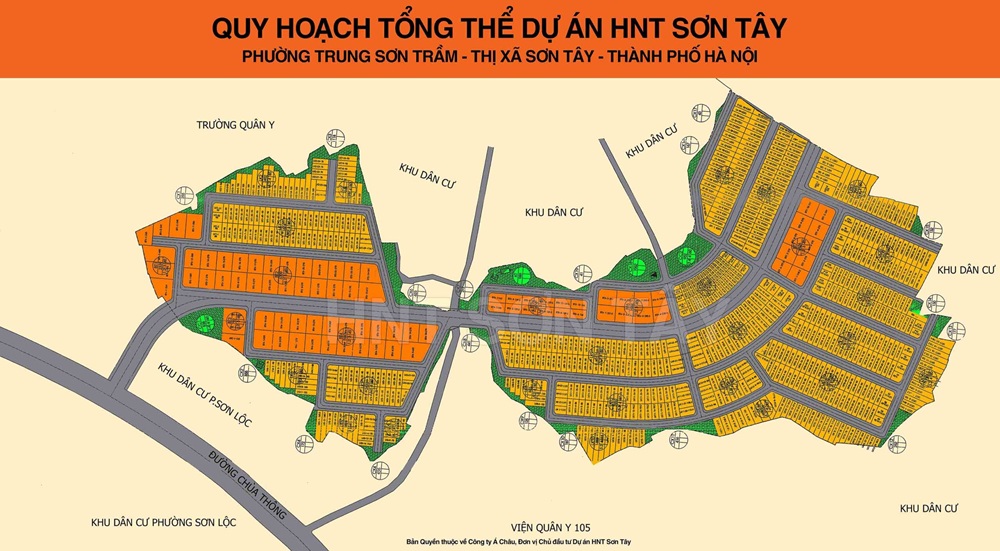 Mặt bằng dự án HNT Sơn Tây