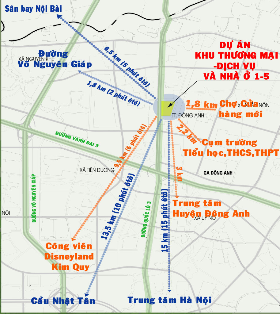 Vị trí đắc địa của dự án Happy Land Đông Anh