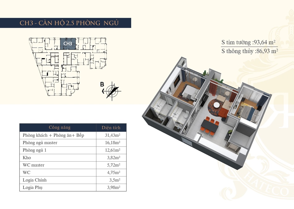 Thiết kế căn hộ Hateco Laroma Huỳnh Thúc Kháng