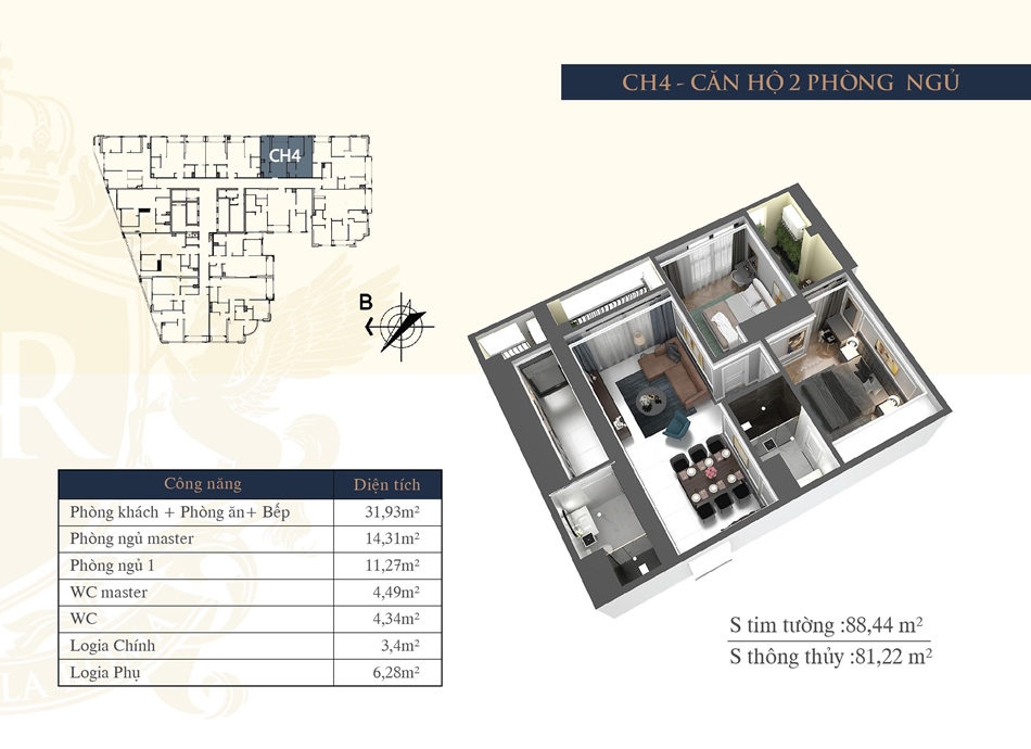 Thiết kế căn hộ Hateco Laroma Huỳnh Thúc Kháng