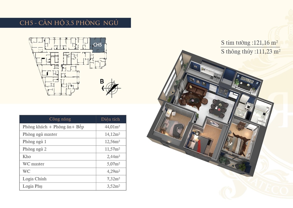 Thiết kế căn hộ Hateco Laroma Huỳnh Thúc Kháng