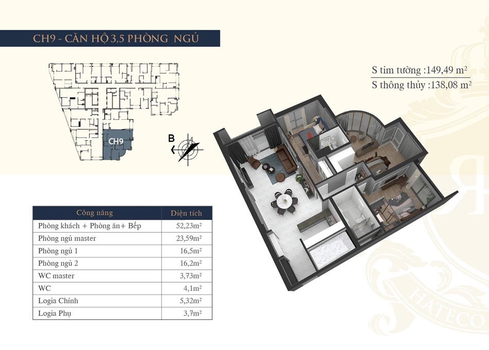 Thiết kế căn hộ Hateco Laroma Huỳnh Thúc Kháng