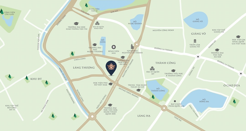 Vị trí dự án Hateco Laroma Đống Đa