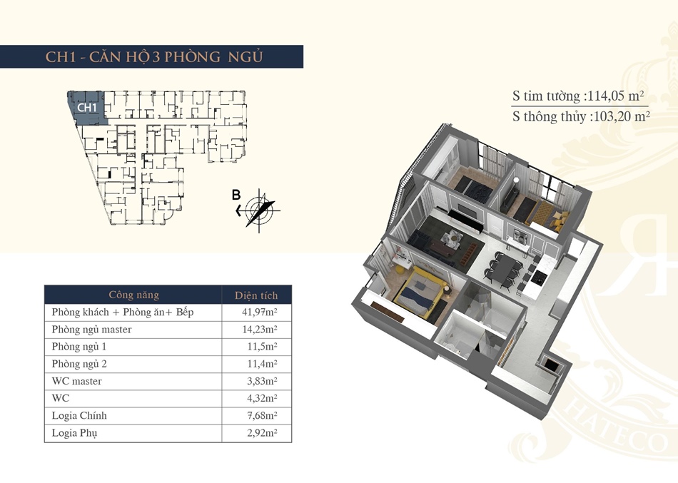 Thiết kế căn hộ Hateco Laroma Huỳnh Thúc Kháng