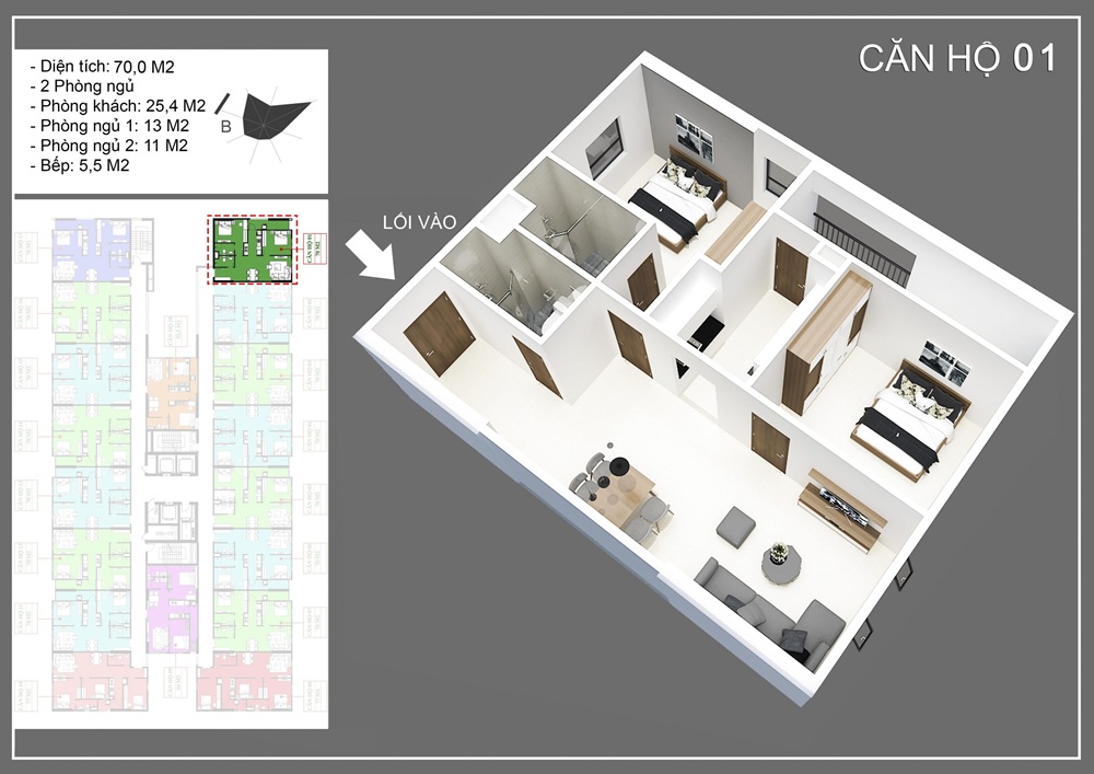 Thiết kế căn hộ IEC Residences