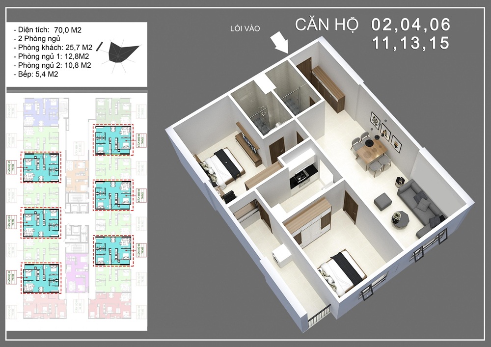 Thiết kế căn hộ IEC Residences
