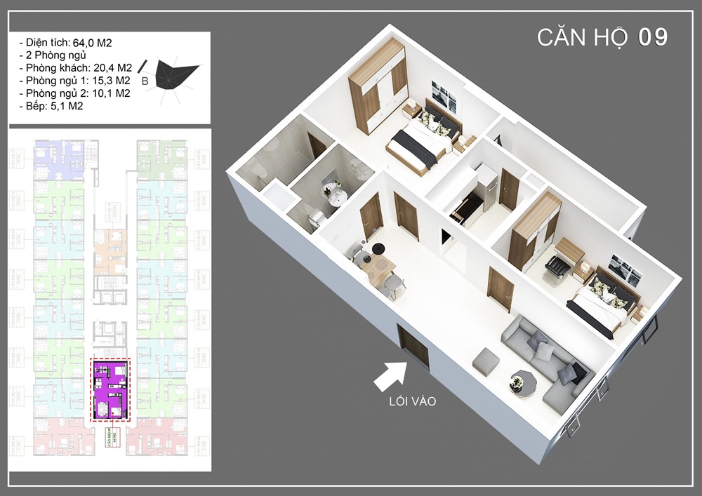 Thiết kế căn hộ IEC Residences