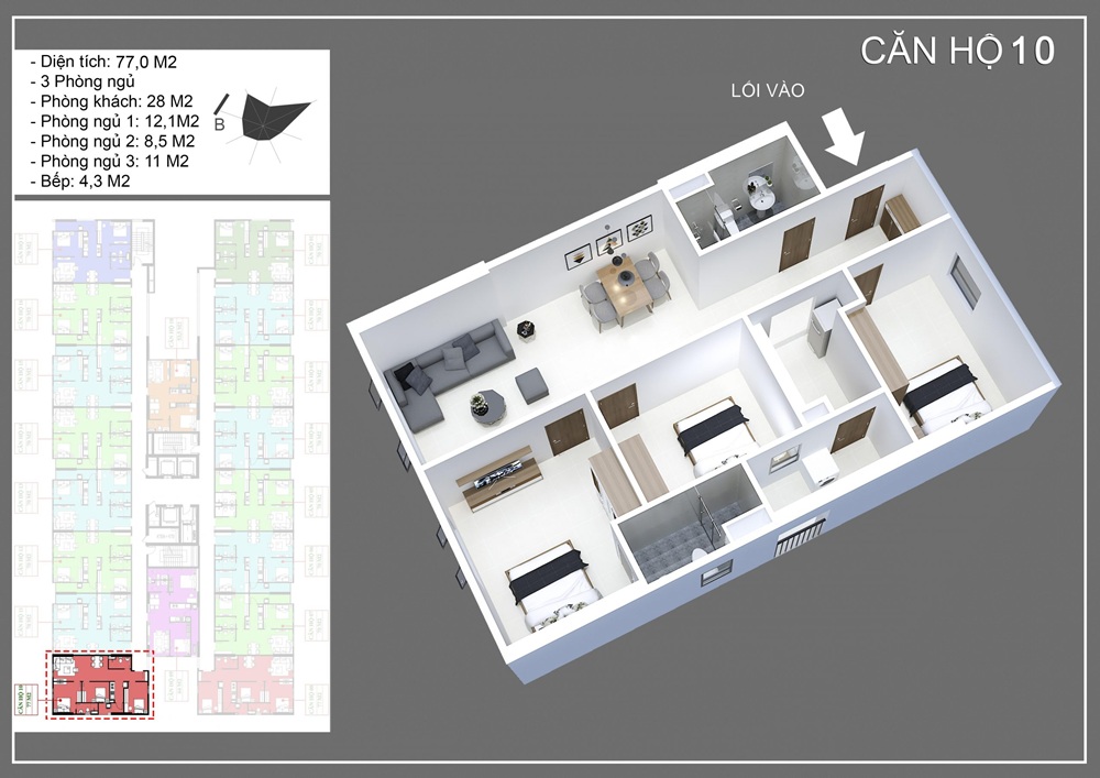 Thiết kế căn hộ IEC Residences
