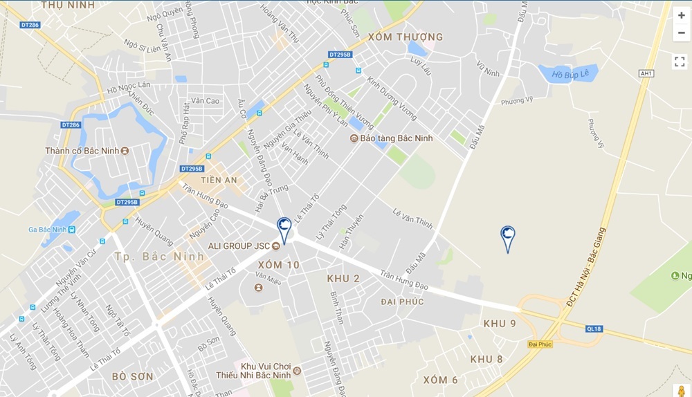 Vị trí Khu đô thị Phúc Ninh