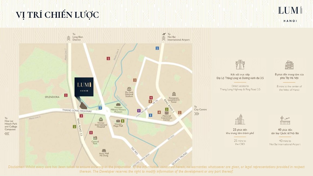 Vị Trí Dự Án Lumi Hà Nội