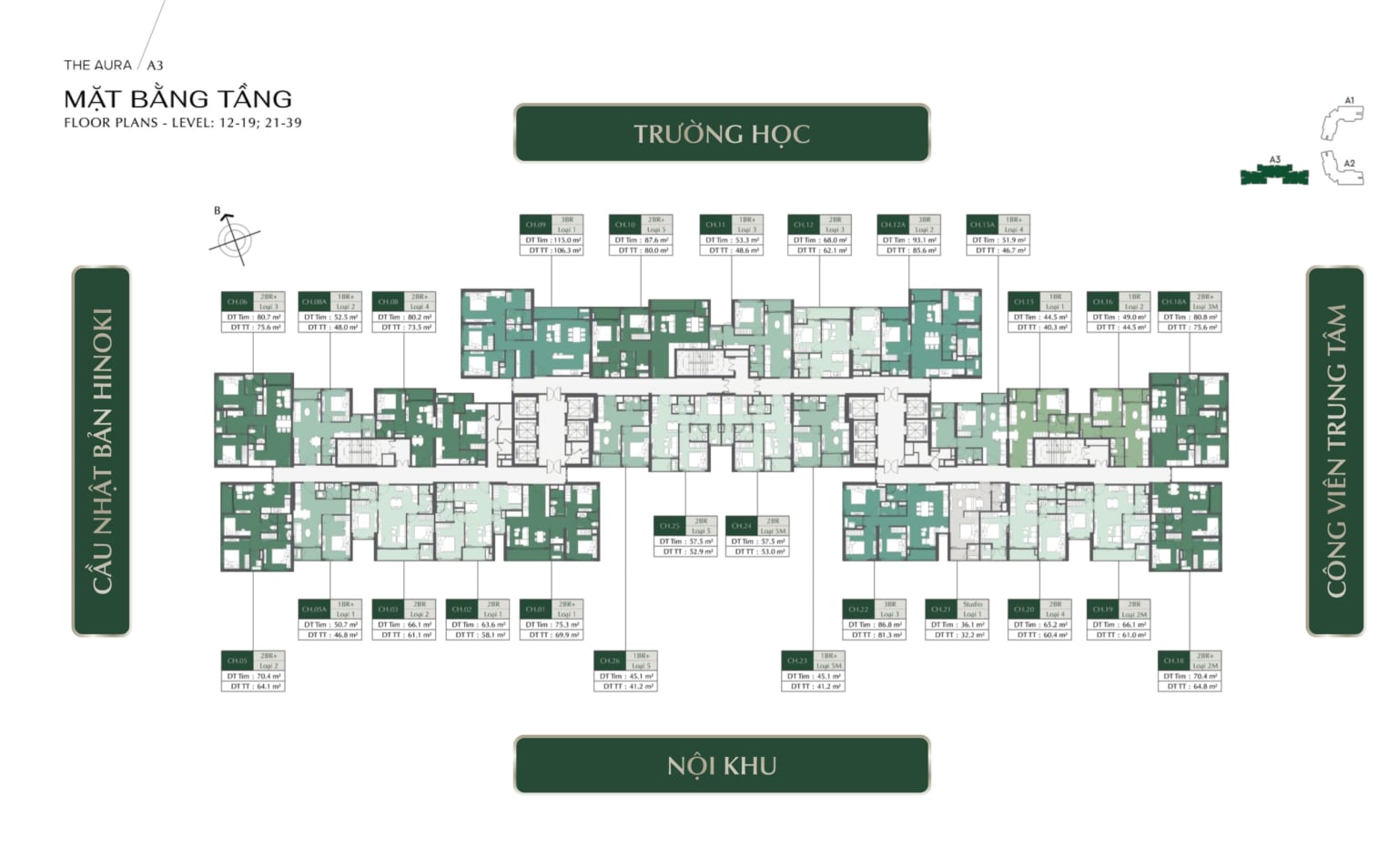 Mặt bằng dự án Lumiere EverGreen Smart City