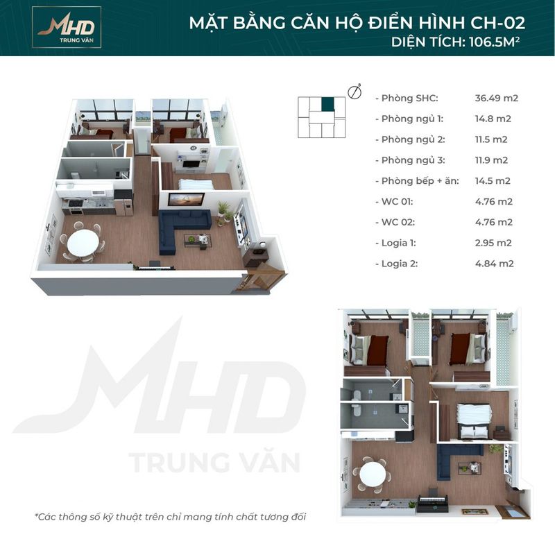 Thiết Kế Căn Hộ MHD Trung Văn Tố Hữu