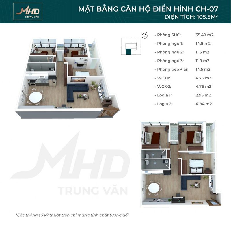 Thiết Kế Căn Hộ MHD Trung Văn Tố Hữu