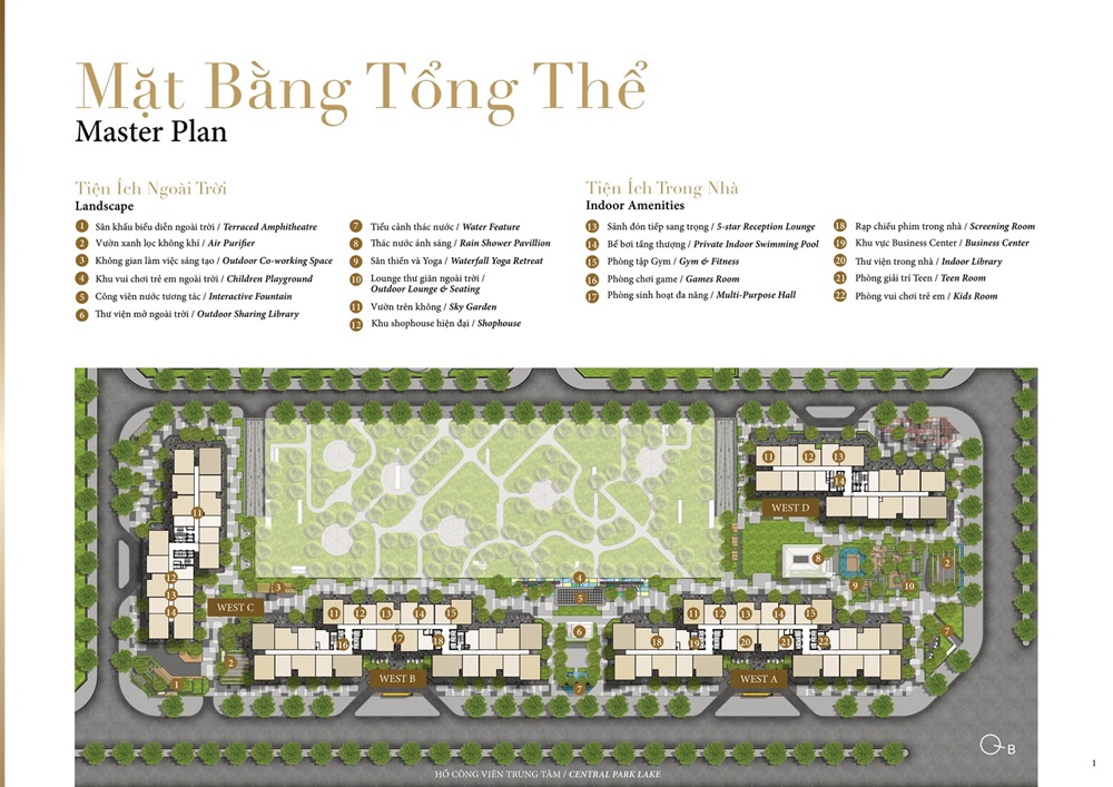 Mặt Bằng Dự Án Masteri West Heights Tây Mỗ