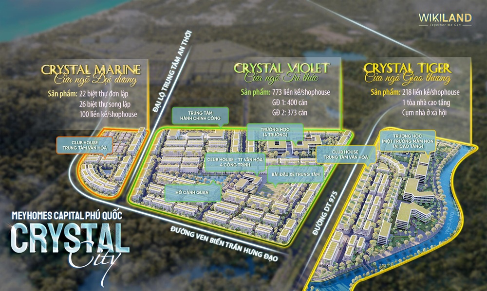 Mặt bằng dự án Meyhomes Capital Crystal City Phú Quốc