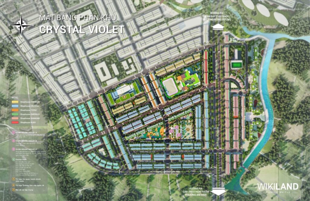 Mặt bằng dự án Meyhomes Capital Crystal City Phú Quốc