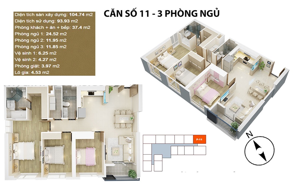 Thiết kế căn hộ Mỹ Đình Pearl