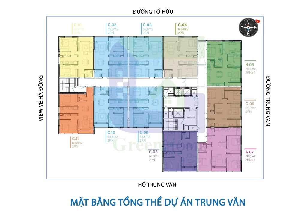 Mặt bằng dự án NHS Trung Văn