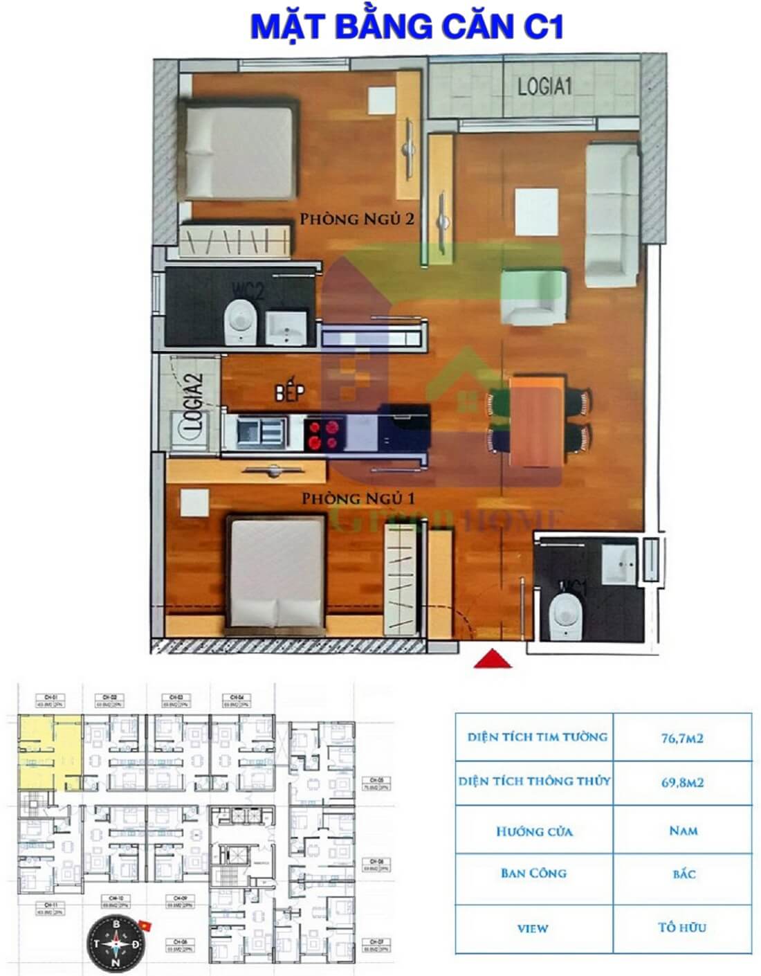 Mặt bằng dự án NHS Trung Văn