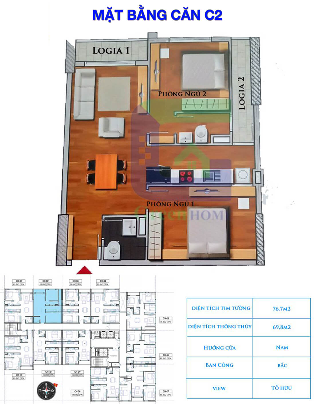 Mặt bằng dự án NHS Trung Văn