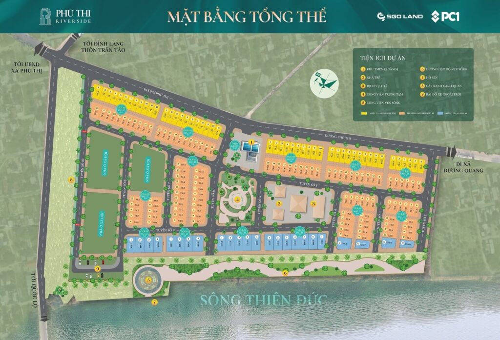 Mặt bằng và thiết kế của Phú Thị Riverside