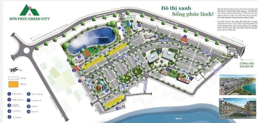Mặt bằng tổng thể dự án Sơn Phúc Green City Tuyên Quang