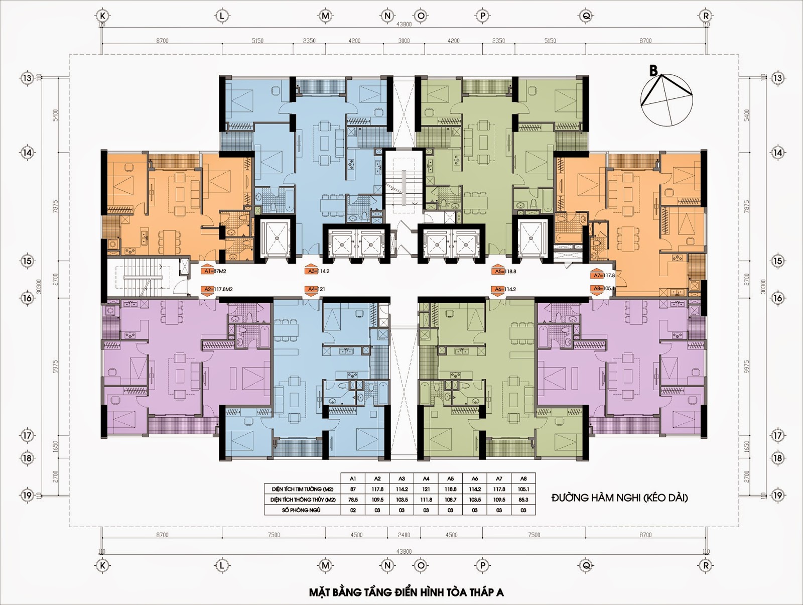 Mặt bằng dự án Sun Square Lê Đức Thọ