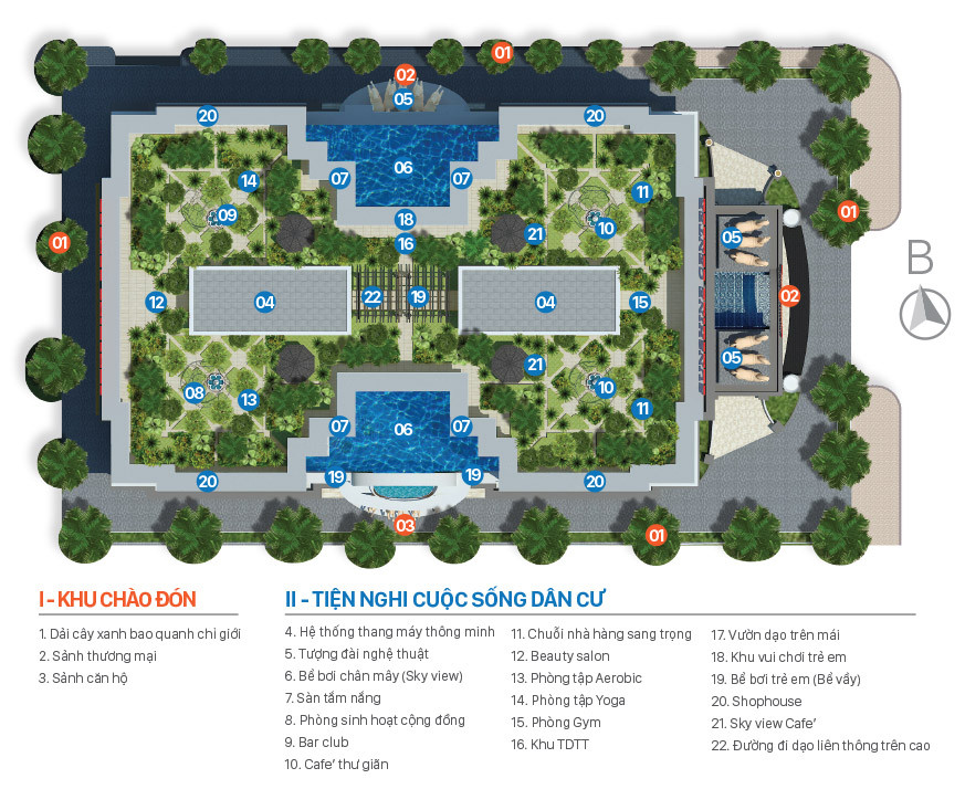 Mặt bằng dự án Sunshine Center Phạm Hùng