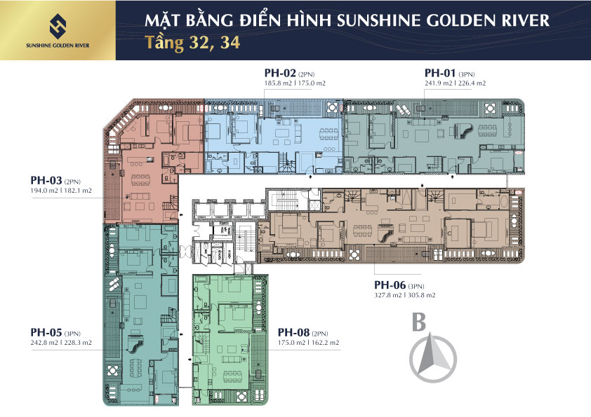 Mặt bằng dự án Sunshine Golden River Ciputra