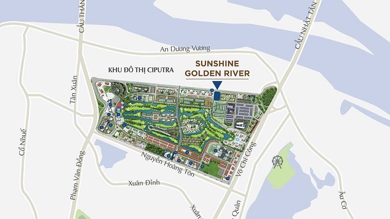 Vị trí dự án Sunshine Golden River Ciputra