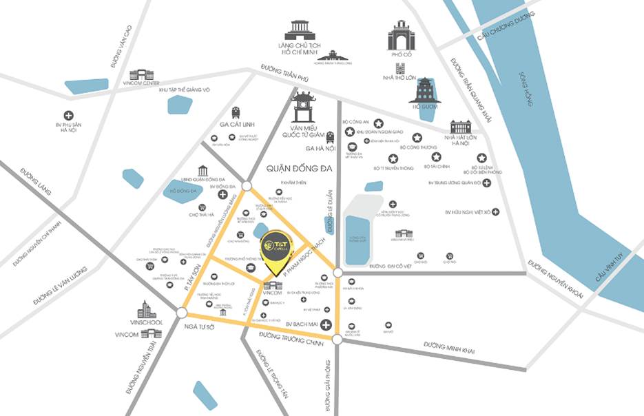 Vị trí dự án T&T Capella số 2 Phạm Ngọc Thạch