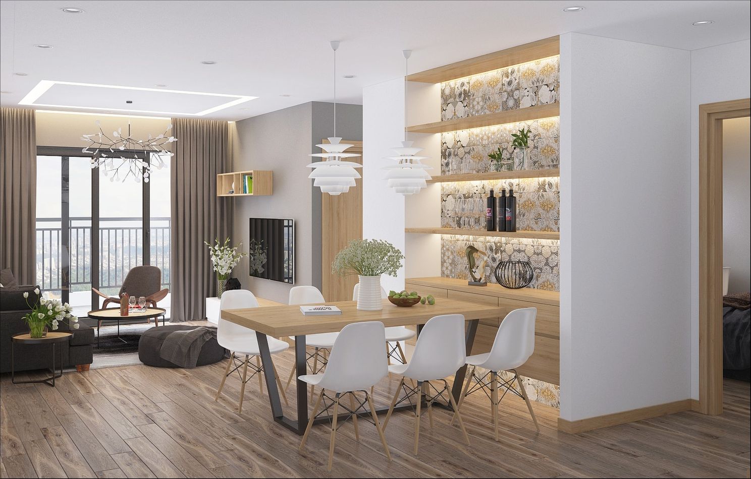 Nội thất bàn giao tại chung cư T&T DC Complex