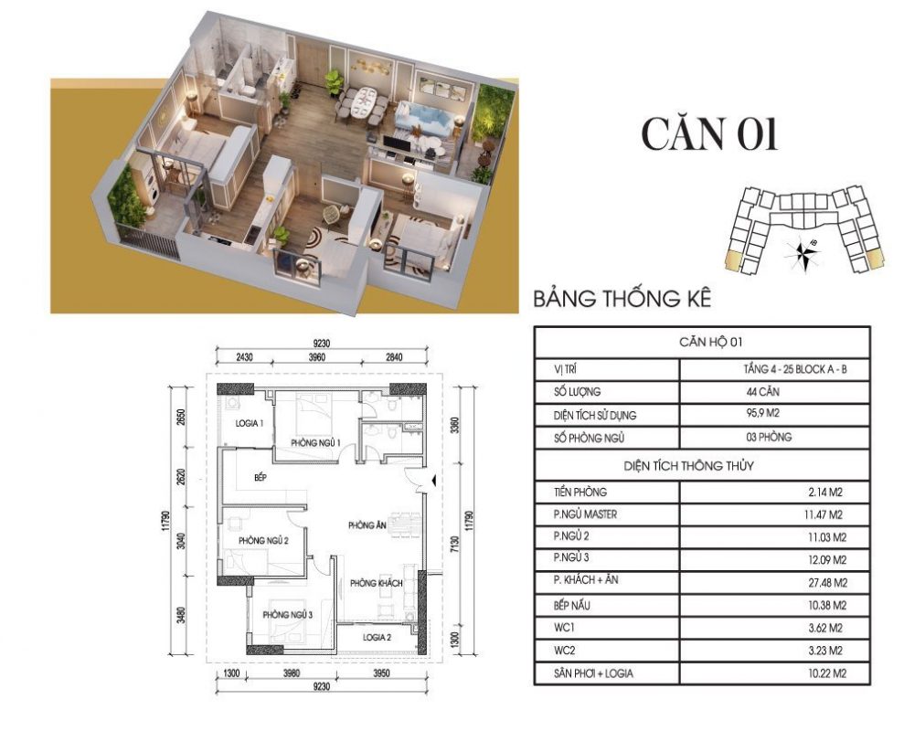 Thiết kế chung cư Tecco Diamond Tứ Hiệp