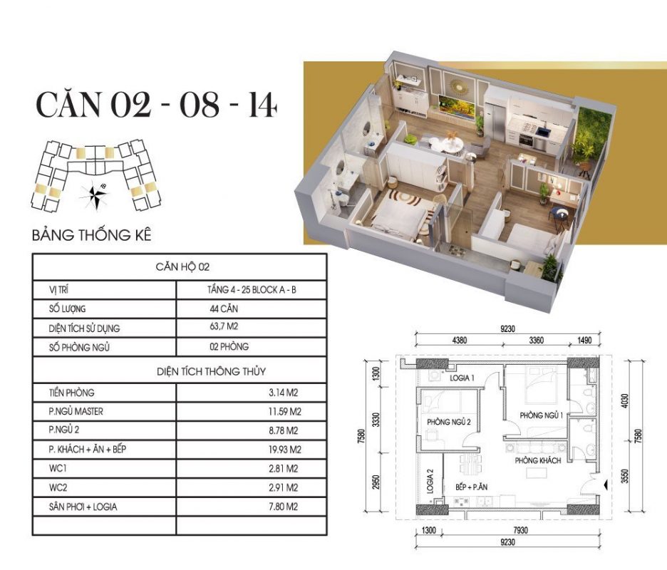 Thiết kế chung cư Tecco Diamond Tứ Hiệp