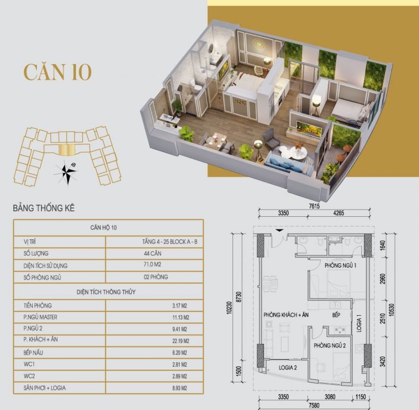 Thiết kế chung cư Tecco Diamond Tứ Hiệp