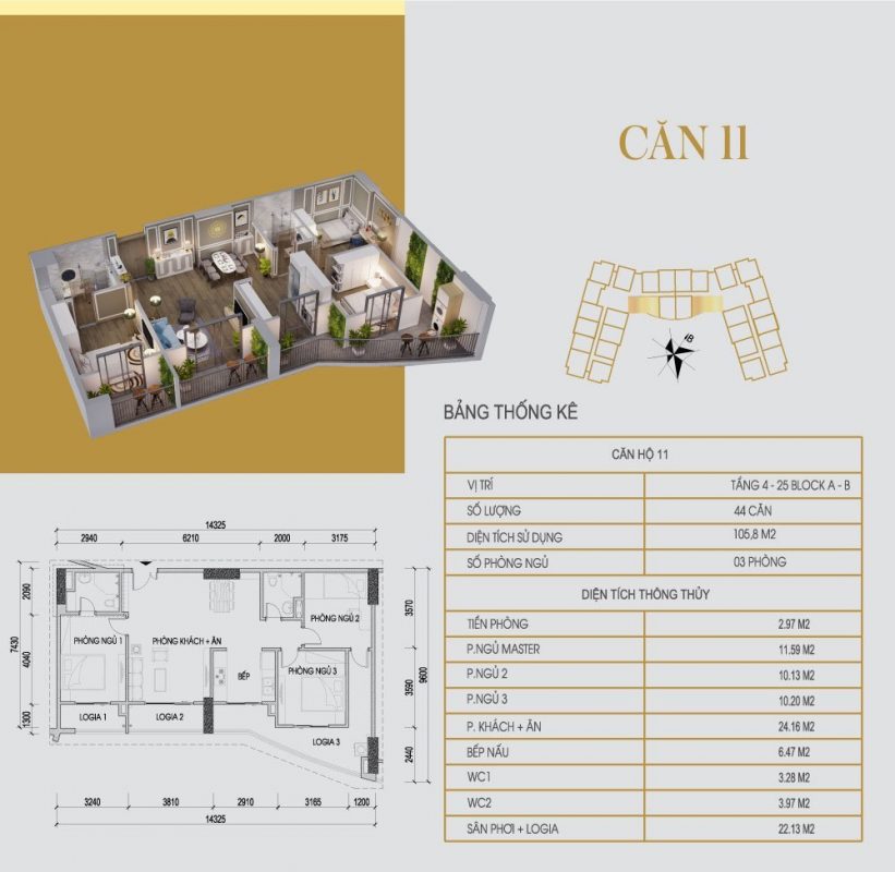 Thiết kế chung cư Tecco Diamond Tứ Hiệp