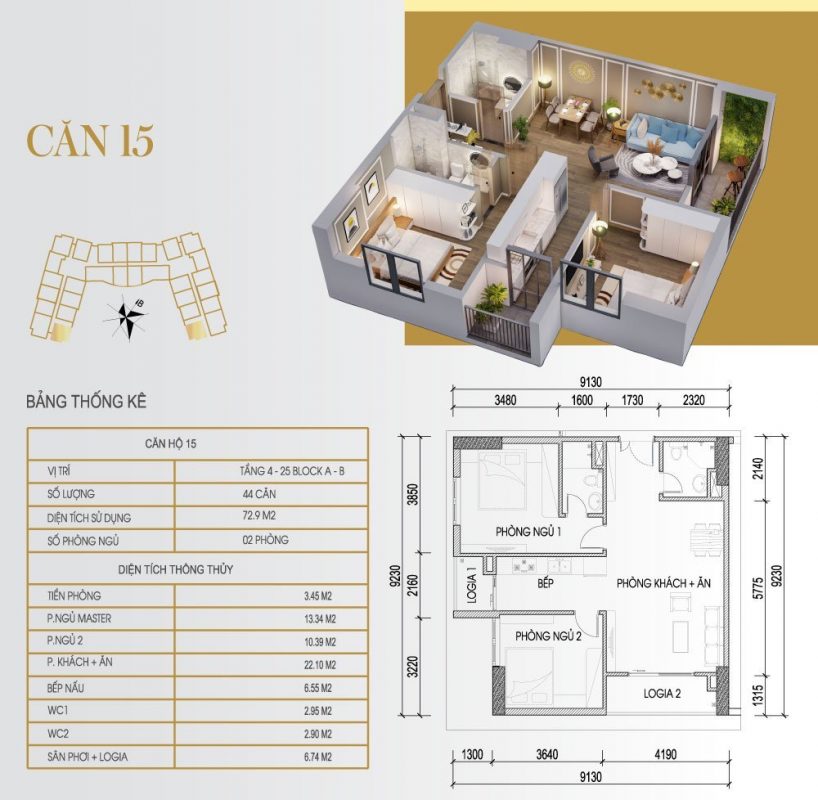 Thiết kế chung cư Tecco Diamond Tứ Hiệp