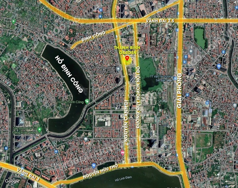Vị trí dự án Thanh Bình Garden Định Công