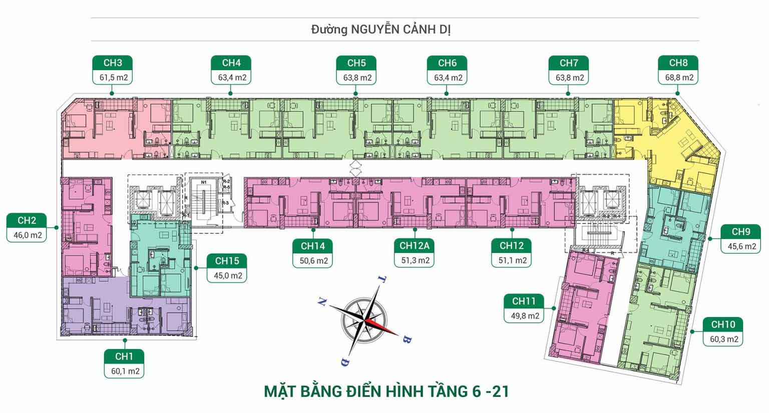 Mặt bằng dự án Thanh Bình Garden Định Công