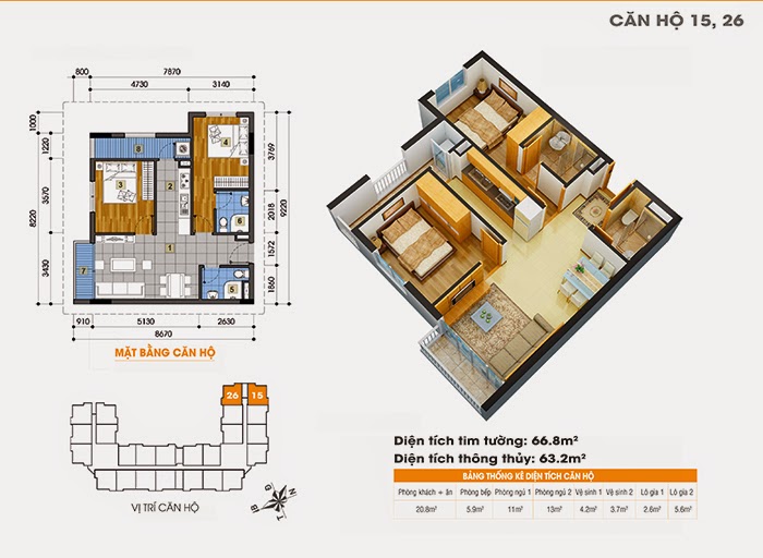 Thiết kế tòa 18T1 và 18T2 chung cư The Golden An Khánh