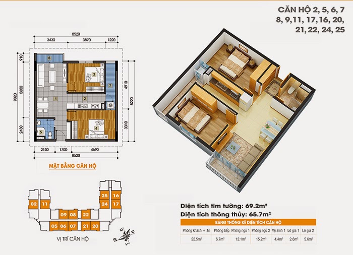 Thiết kế tòa 18T1 và 18T2 chung cư The Golden An Khánh