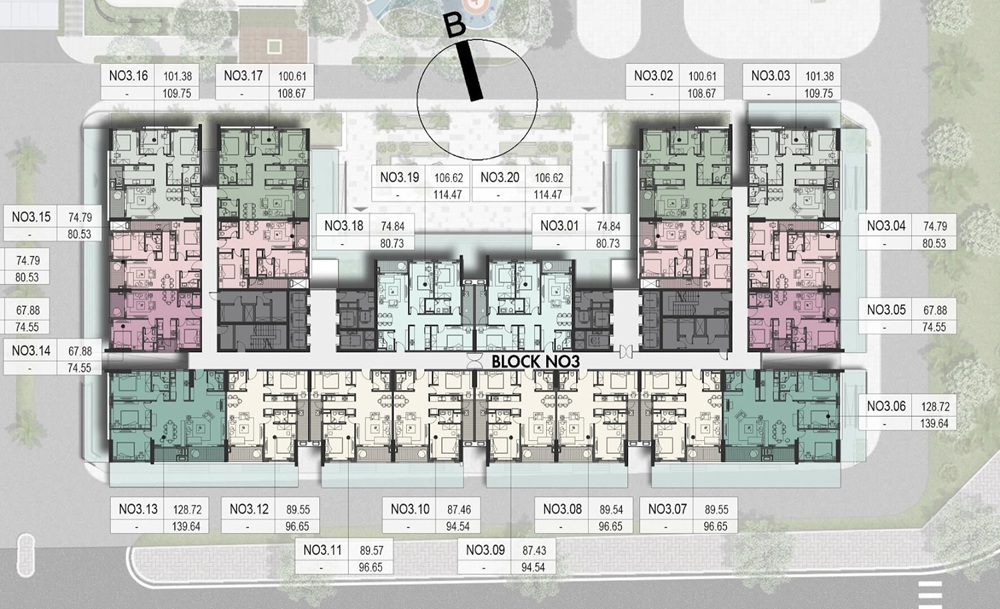 Mặt bằng dự án The Melody Residence Ciputra