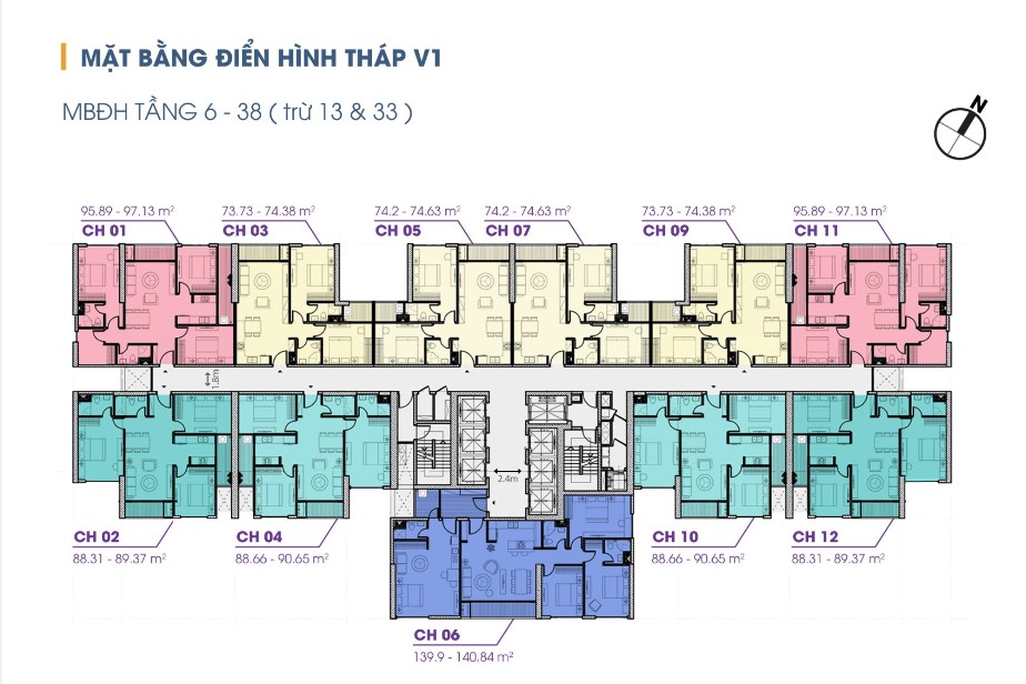 Mặt bằng căn hộ chung cư The Terra An Hưng