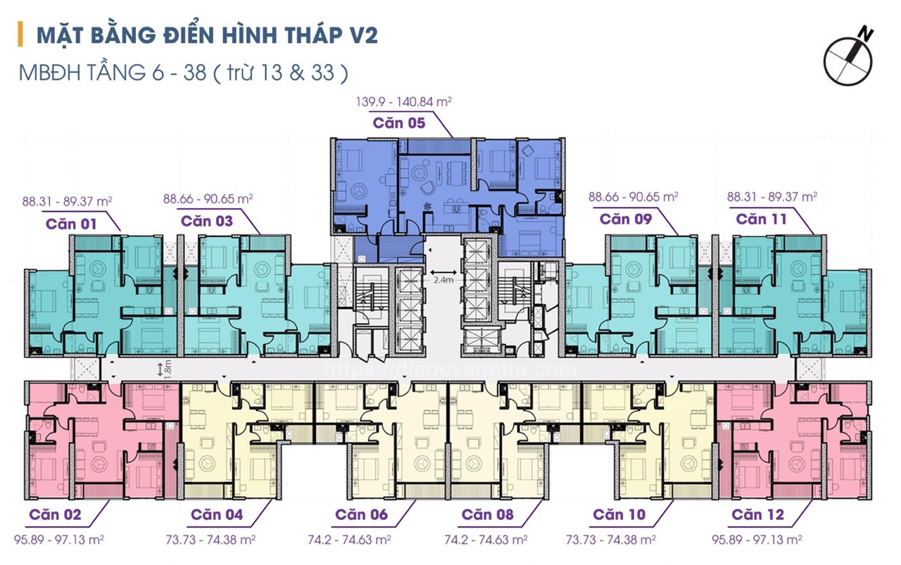 Mặt bằng căn hộ chung cư The Terra An Hưng