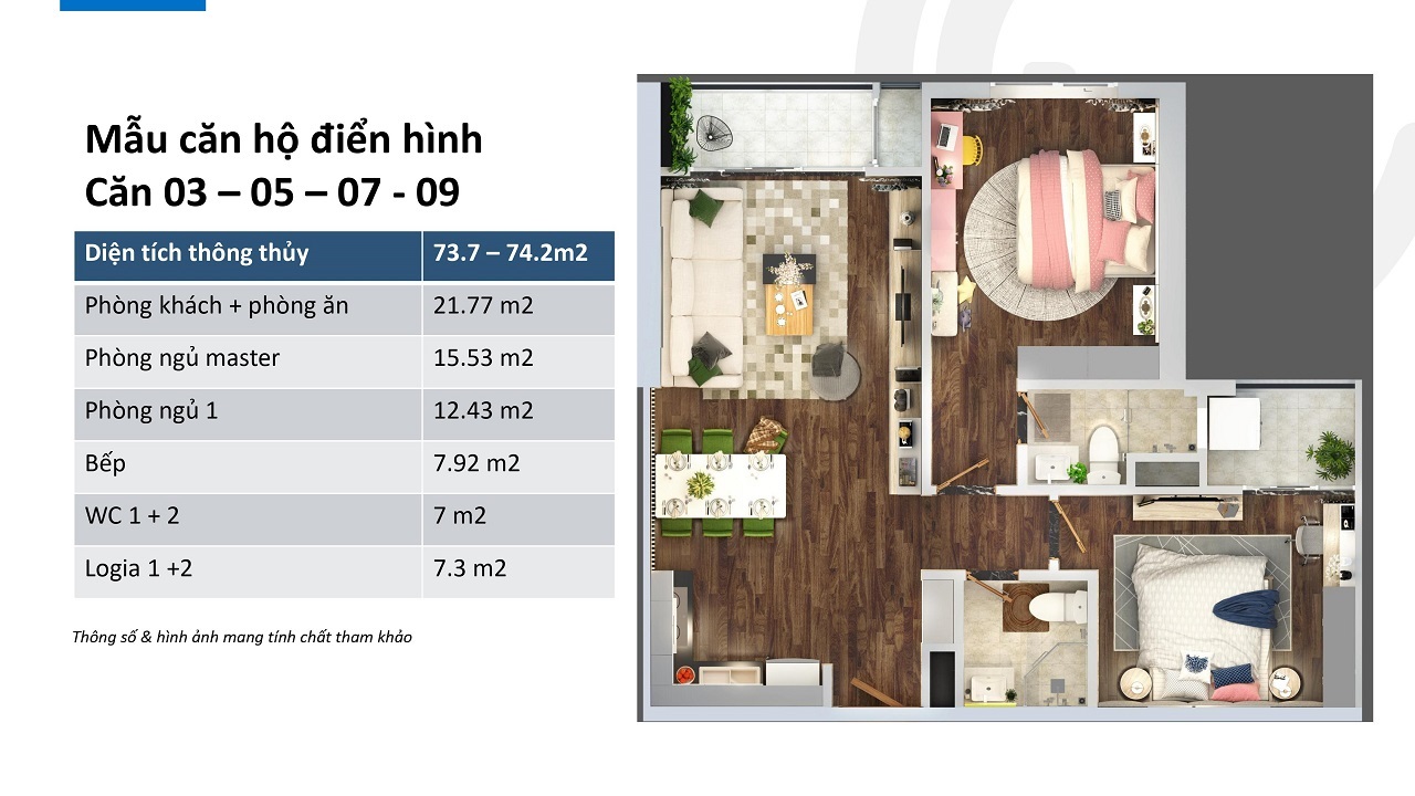 Thiết kế căn hộ chung cư The Terra An Hưng