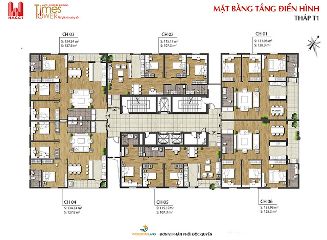 Thiết kế căn hộ chung cư Times Tower