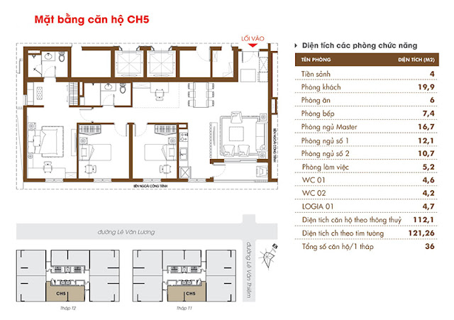 Thiết kế căn hộ chung cư Times Tower