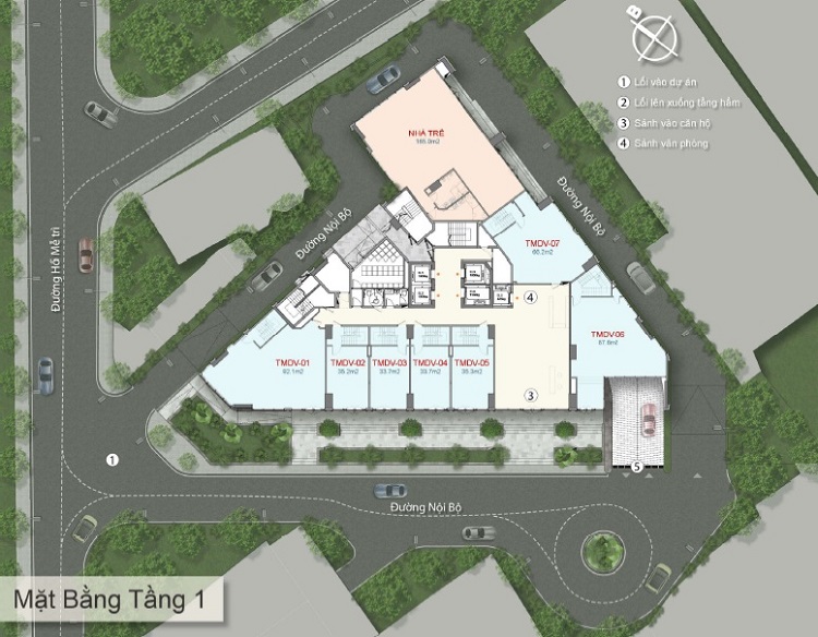 Mặt bằng dự án chung cư Trinity Tower