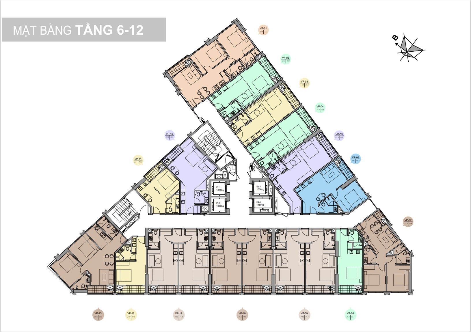 Mặt bằng dự án chung cư Trinity Tower